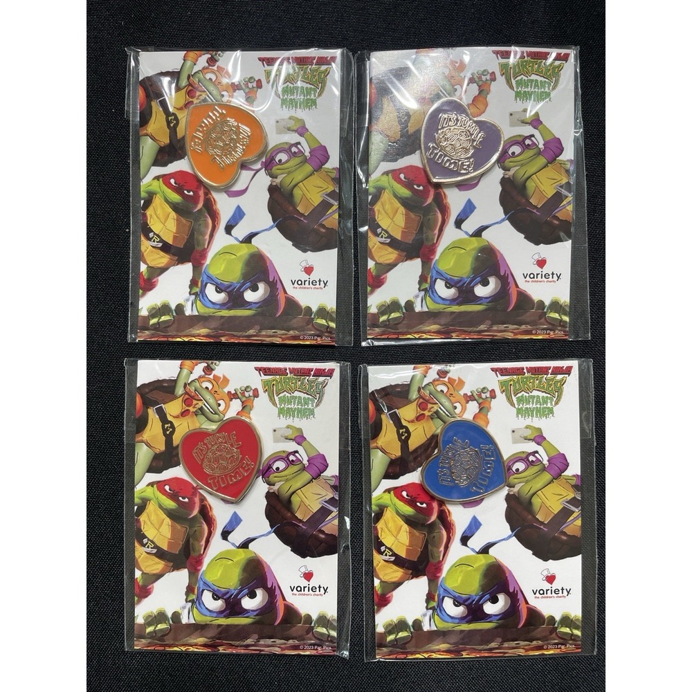 TMNT Mutant Mayhem Enamel Pin Lot of 4 Variety Charity Sealed 2023